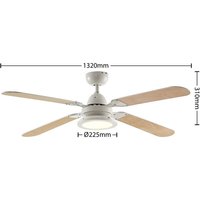 [GEBRAUCHT] Lindby Led Deckenventilator Tedric Weiß Leise ø 133 Cm Ventilator Deckenlampe B-Ware von LINDBY