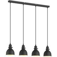 [GEBRAUCHT] Lindby Pendelleuchte Jasminka Deckenlampe Hängeleuchte Schwarz Gold 4 Flg E27 B-Ware von LINDBY