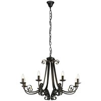 [GEBRAUCHT] Lindby Scaleria Kronleuchter Hängelampe Pendelleuchte Lampe 8 Fl E14 Antik Braun B-Ware von LINDBY
