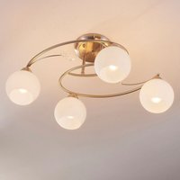 Lindby - gebraucht] 4 Flammige Deckenlampe Deckenleuchte Leuchte Lampe Svean Glas Silber E14 B-Ware von LINDBY