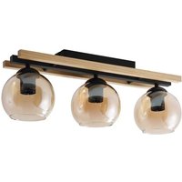 Lindby - gebraucht] Deckenleuchte Maite Holz Glas 60 Cm Lang Deckenlampe Leuchte Lampe Spot B-Ware von LINDBY