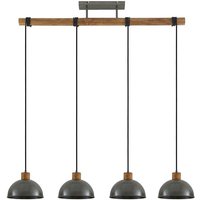 Lindby - gebraucht] Durbis Hängeleuchte Hängelampe Lampe Leuchte 4 Flmg. E27 Natur Dunkelgrau B-Ware von LINDBY