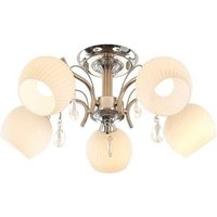 Lindby - gebraucht] Feodora Deckenlampe Deckenleuchte Lampe Leuchte Kronleuchter Weiß Chrom B-Ware von LINDBY