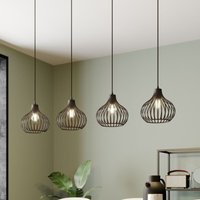 Gebraucht] Lindby Frances Hängelampe Hängeleuchte Pendellampe Lampe Leuchte Braun, 4 Fl.37 B-Ware von LINDBY
