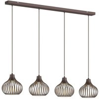 Gebraucht] Lindby Frances Hängelampe Hängeleuchte Pendellampe Lampe Leuchte Braun, 4 Fl.676 B-Ware von LINDBY