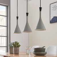 Lindby - gebraucht] Hängeleuchte Hängelampe Lampe Leuchte Flynn Fürs Esszimmer Grau 3 Flg.786 B-Ware von LINDBY