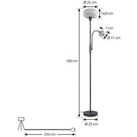Lindby - gebraucht] Hängeleuchte Hildur 118 Cm Rauchgrau Glas Deckenlampe Lampe Leuchte Spot B-Ware von LINDBY