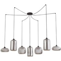 Lindby - gebraucht] Hängeleuchte Marla Hängelampe Deckenlampe 7-flammig Glas rauchgrau 128cm von LINDBY