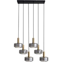Lindby - neuwertig] Hängeleuchte Pendelleuchte Lampe Leuchte Hildur Rauchgrau Glas 6flg ø22cm B-Ware von LINDBY