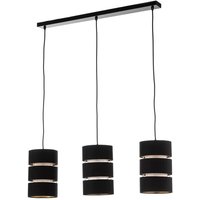 Gebraucht] Lindby Hängeleuchte Tsomo, 950 Cm 3 Flammig Schwarz Stoff Hängelampe Lampe Spot B-Ware von LINDBY