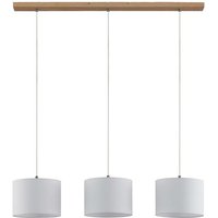 Gebraucht] Lindby Imarin Hängeleuchte Hängelampe Lampe Wohnzimmerleuchte E27 Holz Hell Weiß B-Ware von LINDBY