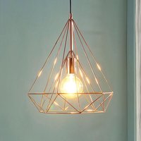 Gebraucht] Lindby Kupferfarbene Käfig Pendelleuchte Jossa Deckenlampe Deko Hängeleuchte E27 B-Ware von LINDBY