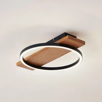 Lindby - gebraucht] Led Deckenlampe Galad Deckenlampe Deckenlicht Schwarz Holz 30 Cm Dimmbar B-Ware von LINDBY