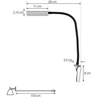 Neuwertig] Lindby Led Leselampe Flexola Nickel Eckig Metall Stecker Leseleuchte Lampe Spot B-Ware von LINDBY
