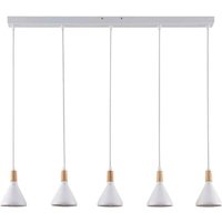 Gebraucht] Lindby Led Pendelleuchte Arina Hängeleuchte Deckenlampe Lampe Weiß 5 Flammig B-Ware von LINDBY