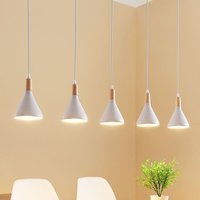 Gebraucht] Lindby Led Pendelleuchte Arina Hängeleuchte Deckenlampe Lampe Weiß 5 Flammig165 B-Ware von LINDBY