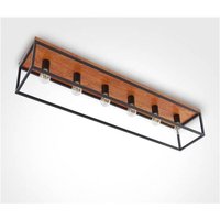 Lindby - gebraucht] Miravi Deckenlampe Deckenleuchte Lampe Leuchte Holz 6 Flammig Wohnzimmer B-Ware von LINDBY