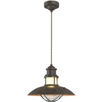 Lindby - neuwertig] Pendelleuchte Esszimmerlampe Küchenlampe Hängeleuchte E27 Braun Rusti907 B-Ware von LINDBY