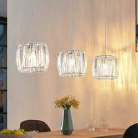 [NEUWERTIG] Lindby Sofia Balkenleuchte Pendelleuchte Deckenlampe Dreiflammig Klar Chrom447 B-Ware von LINDBY