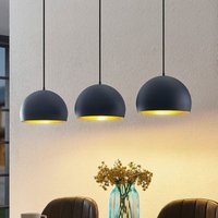 Gebraucht] Lindby Tarjei Pendelleuchte Hängeleuchte Deckenlampe Leuchte 120cm schwarz-gold von LINDBY