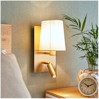Gebraucht] Lindby Wandleuchte Aiden mit LED-Leselicht Leuchte Lampe Wandleuchte altmessing von LINDBY