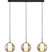 Neuwertig] Lindby Yela Glas Hängeleuchte Lampe Leuchte Deckenlampe Dreiflammig Rauchgrau B-Ware von LINDBY