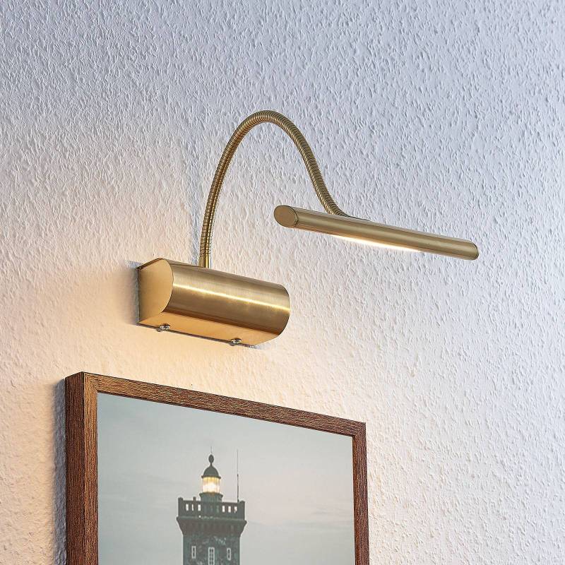 LED-Bilderleuchte Rakel mit Flexarm, messing matt LED-Bilderleuchte Rakel mit Flexarm, messing matt von LINDBY
