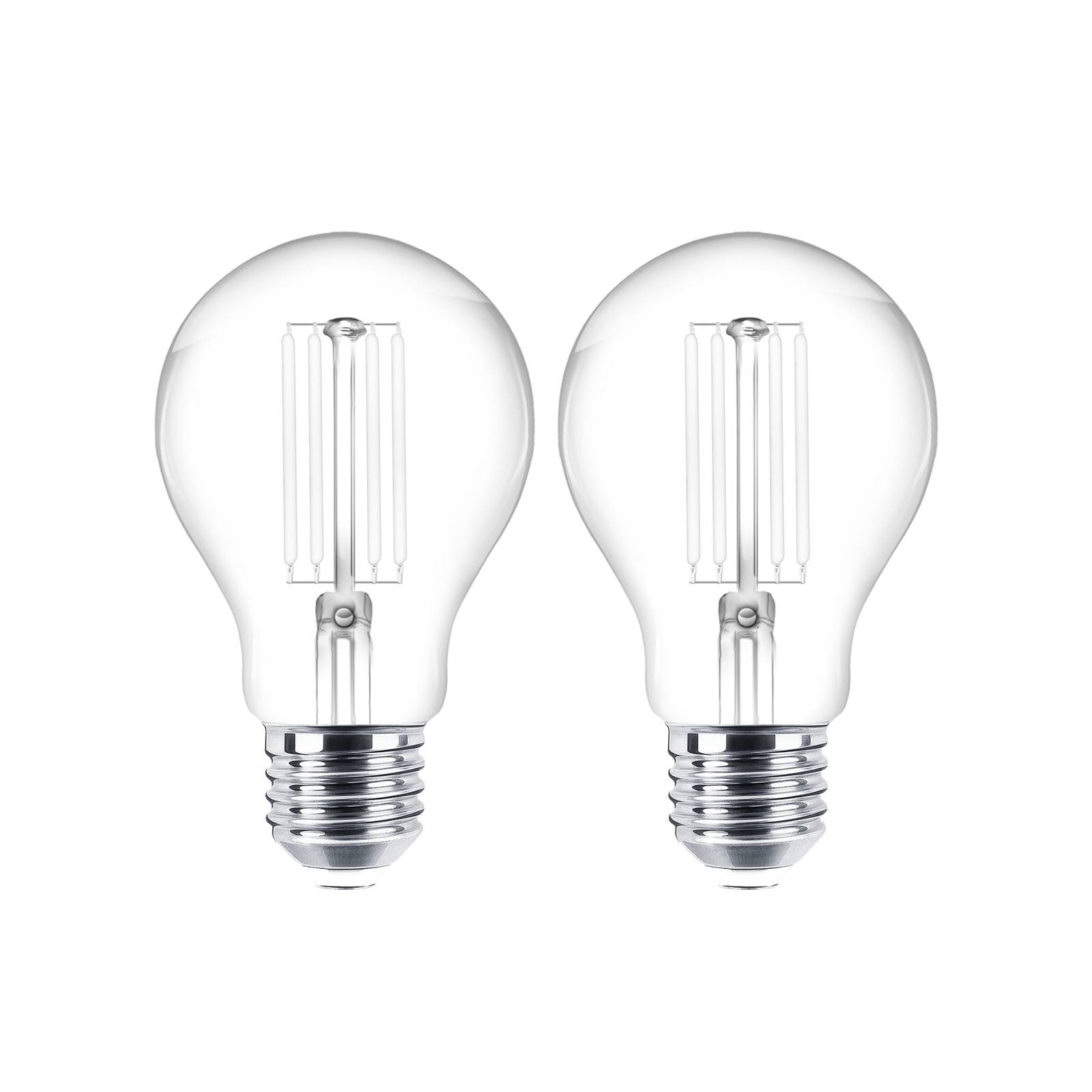 LED-Leuchtmittel Filament E27 2er-Set 4W 470 lm klar 2.700K von LINDBY