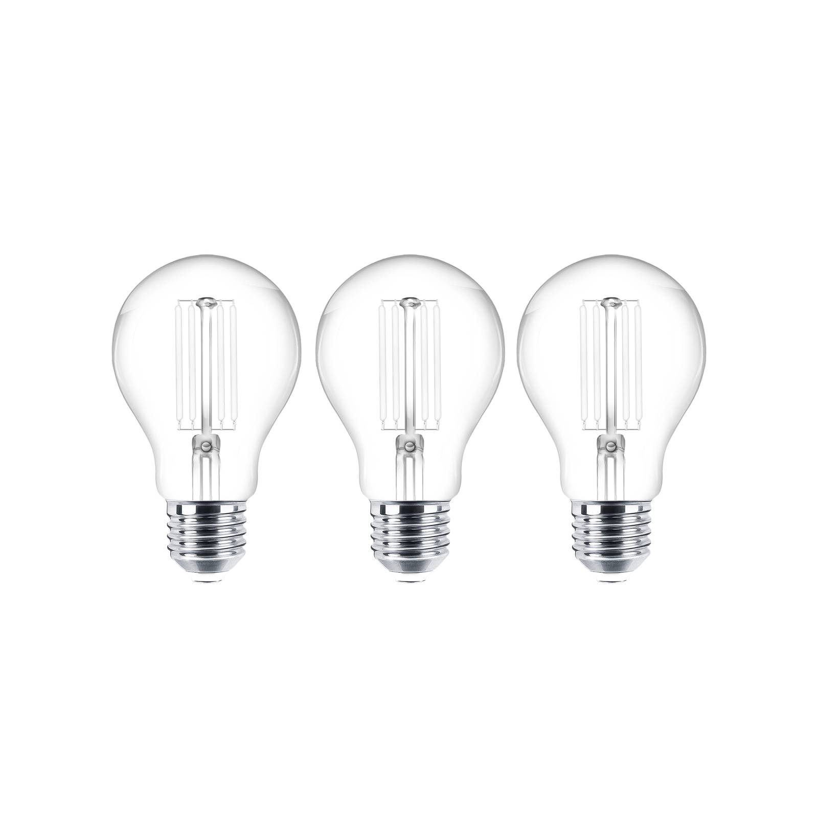 LED-Leuchtmittel Filament E27 3er-Set 7W 806 lm klar 2.700K von LINDBY