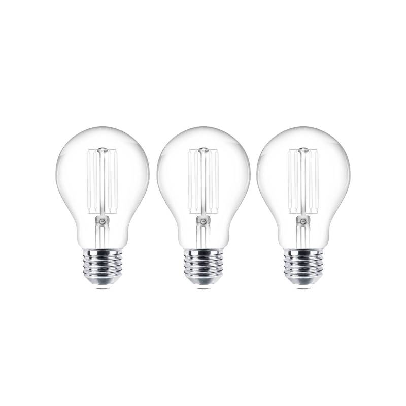 LED-Leuchtmittel Filament E27 3er-Set 7W 806 lm klar 2.700K von LINDBY