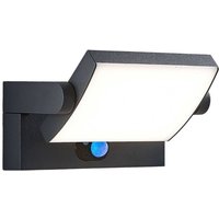Solarleuchte außen "Sherin" aus Aluminium mit Bewegungsmelder von Lindby von LINDBY
