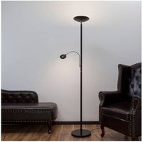 Lindby - gebraucht] Deckenfluter Malea Mit Led + Lesearm Lampe Leuchte Ip20 5 w 230 v Schwarz B-Ware von LINDBY