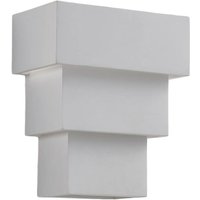 Lindby - Wandlampe Antonella, weiß Gips, G9, bemalbar, 21 cm - weiß von LINDBY