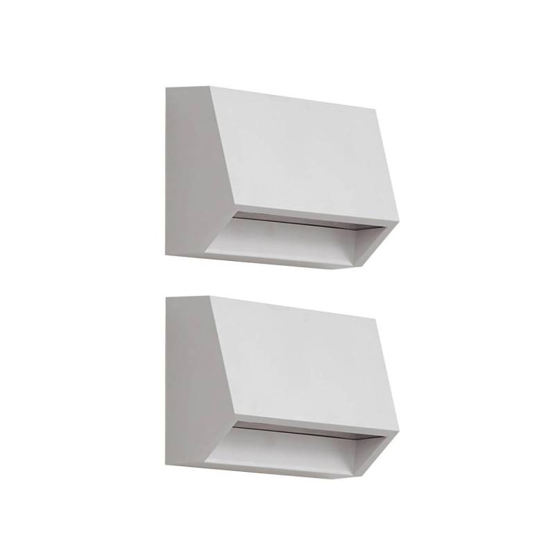 Lindby 2er Set LED Wandleuchte Außen Appeso 10025737 Modern in Weiß 1-flammig von LINDBY