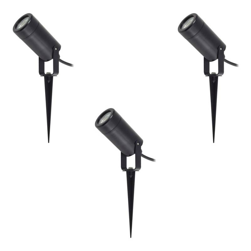 Lindby 3er Set Außenleuchte Thorgal 10025772 Modern in Schwarz 3-flammig GU10 Lindby 3er Set Außenleuchte Thorgal 10025772 Modern in Schwarz 3-flammig GU10 von LINDBY