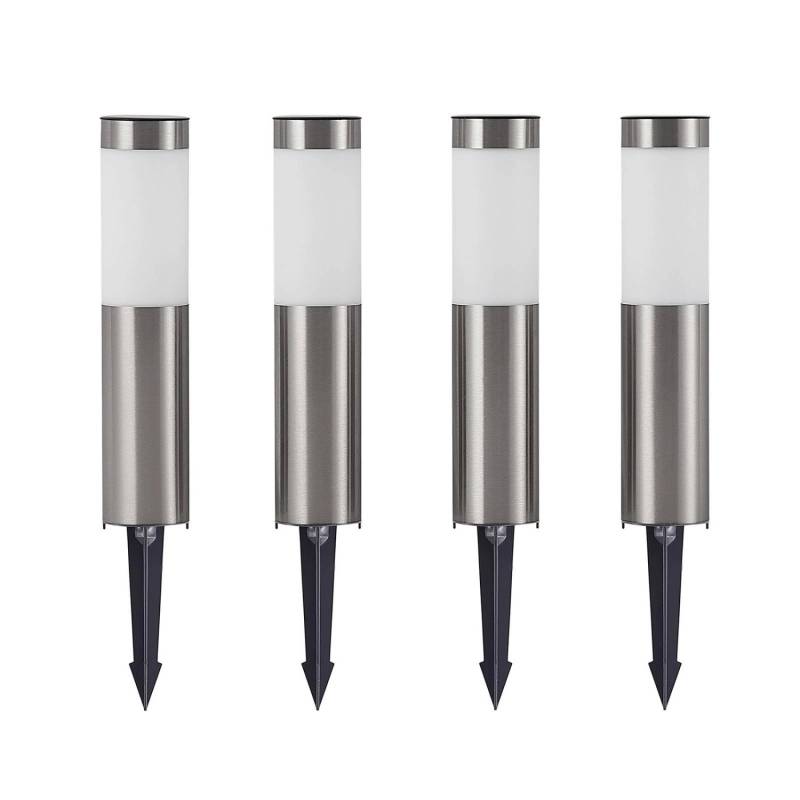 Lindby 4er Set LED Solarleuchten Sirita 9929017 Spritzwassergeschützt Modern in Alu aus Edelstahl 1-flammig Lindby 4er Set LED Solarleuchten Sirita 9929017 Spritzwassergeschützt Modern in Alu aus Edelstahl 1-flammig von LINDBY