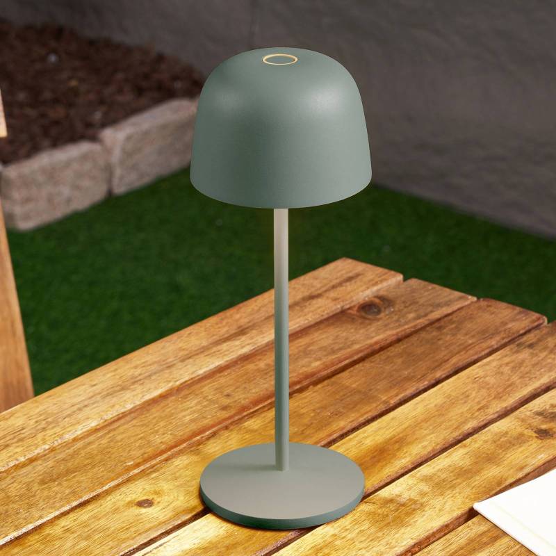 Lindby LED-Akku-Tischleuchte Arietty, grün, dimmbar, IP65 von LINDBY