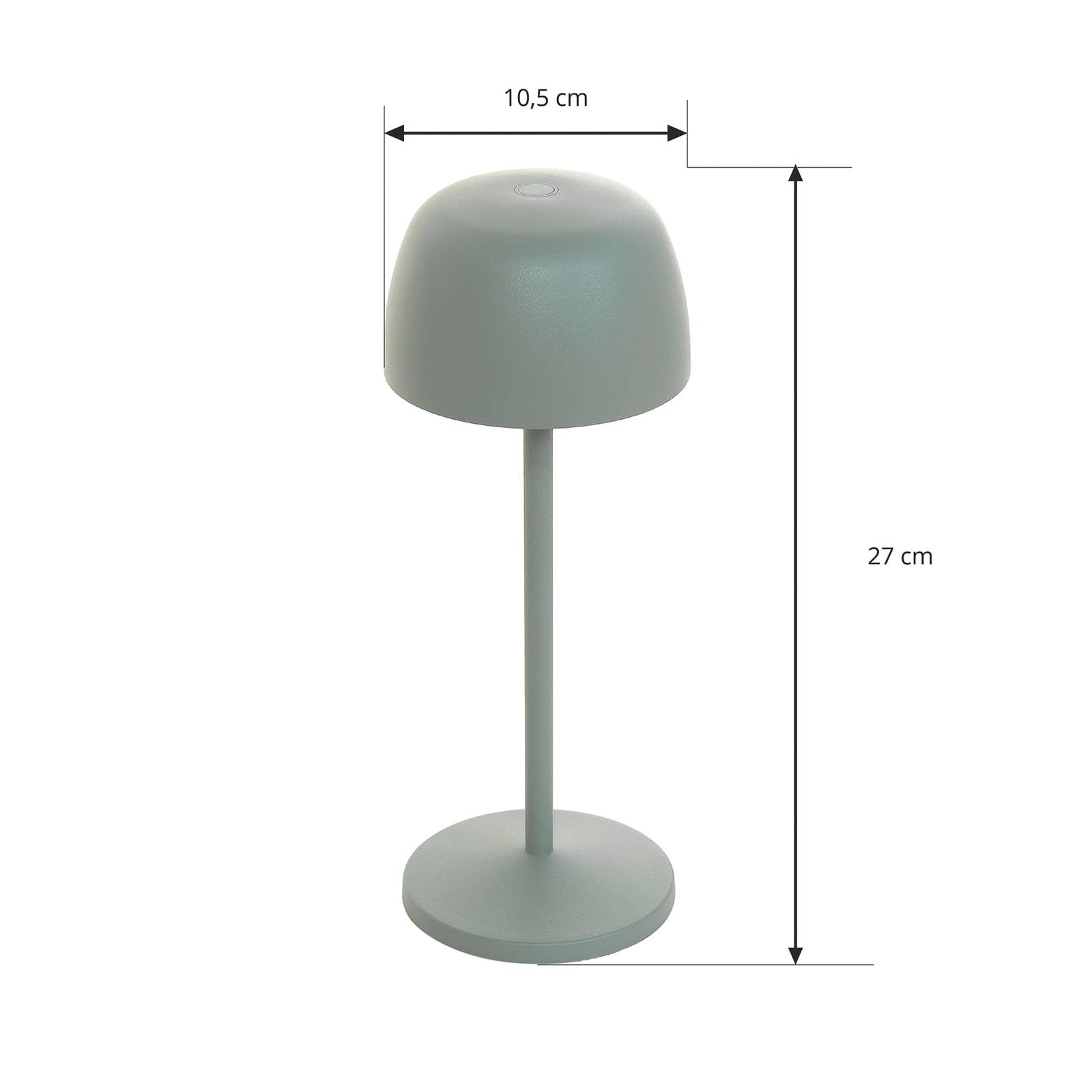 Lindby LED-Akku-Tischleuchte Arietty, salbeigrün, 3er-Set von LINDBY