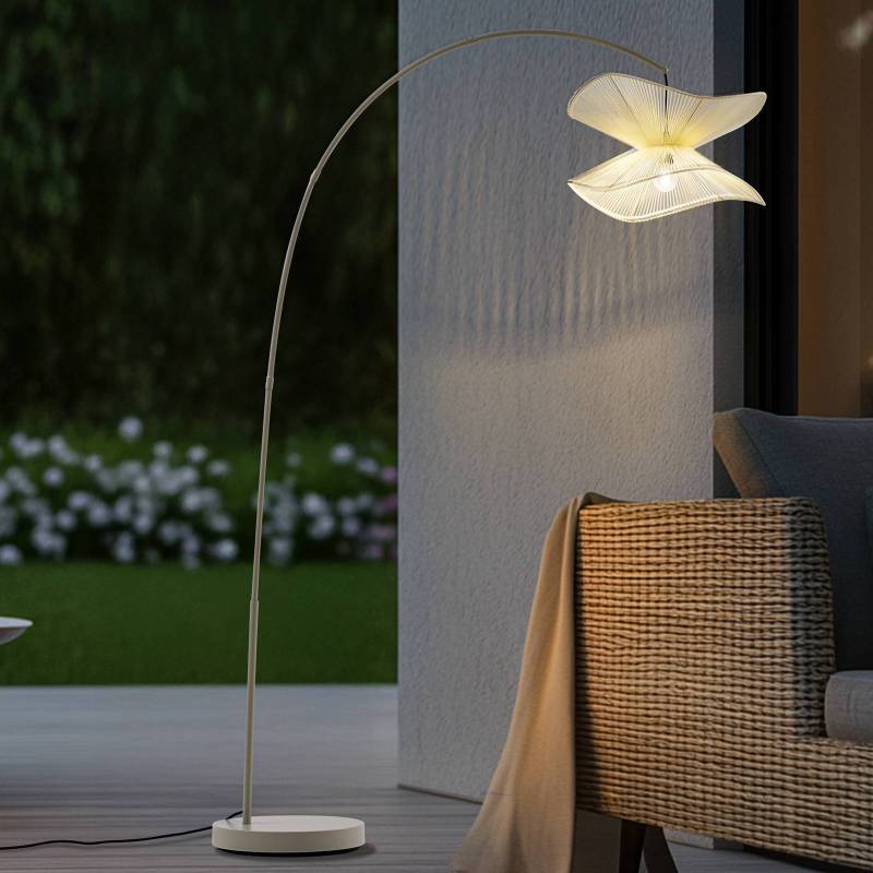 Lindby Außenstehlampe Valdorin, beige, 199 cm, IP44 von LINDBY
