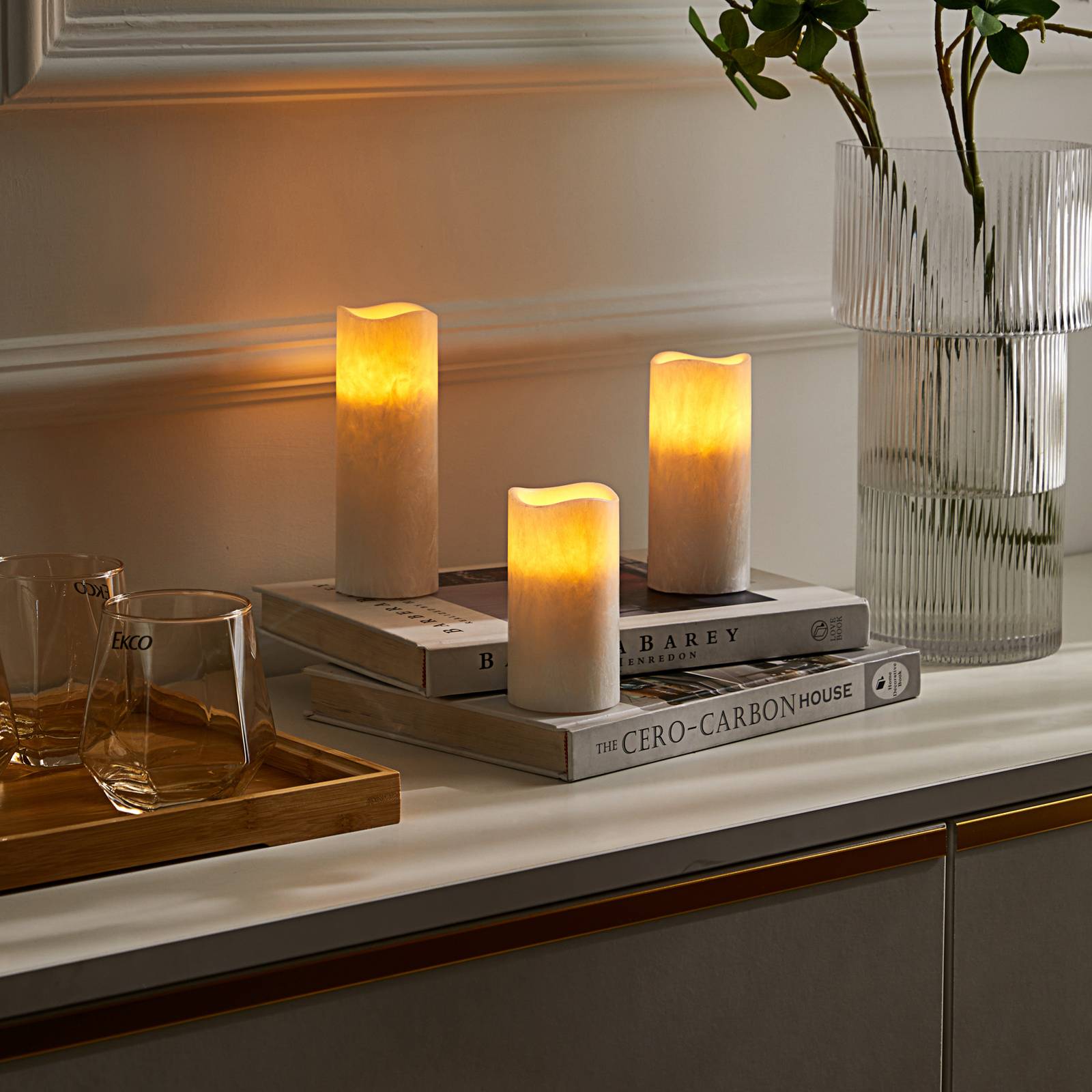 Lindby Candora LED-Kerze 3er-Set Fernbedienung Lindby Candora LED-Kerze 3er-Set Fernbedienung von LINDBY
