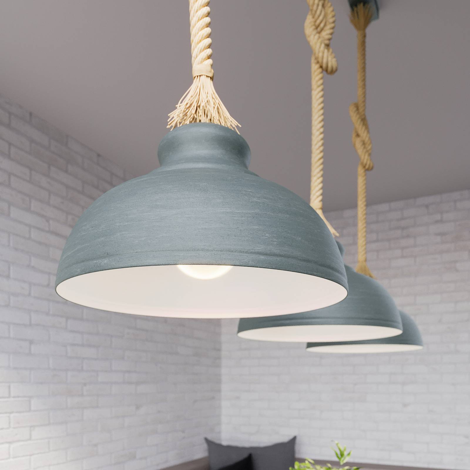 Lindby Hängeleuchte Chaby, 111 cm, betonfarben, 3-flammig Lindby Hängeleuchte Chaby, 111 cm, betonfarben, 3-flammig von LINDBY