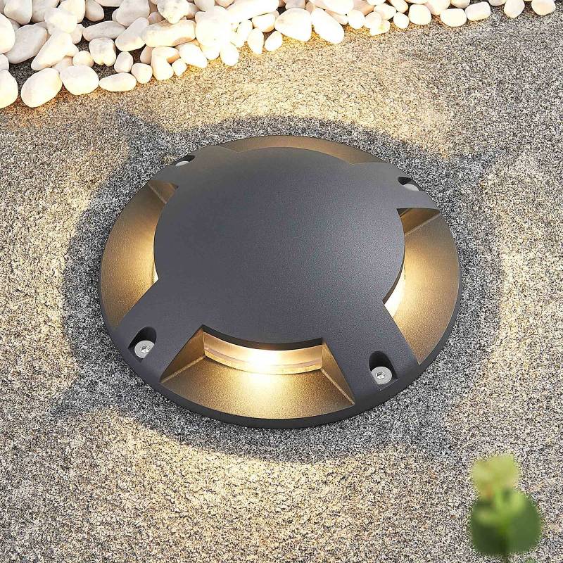 Lindby LED-Bodenstrahler Cormac, 4-flammig, Ø 21 cm, IP67 von LINDBY
