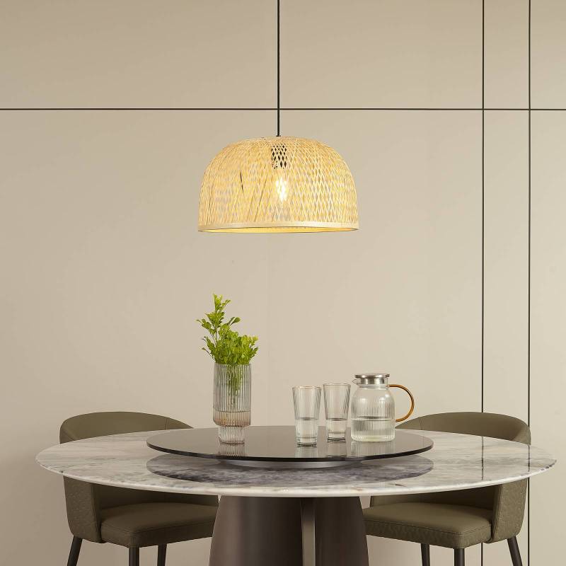 Lindby Hängeleuchte Dabila, Bambus, Ø 45 cm, E27 von LINDBY