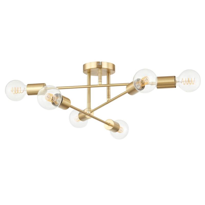 Lindby Deckenlampe Aloria 10017394 Modern in Gold Messing aus Metall 6-flammig E27 Wohnzimmerleuchte Lindby Deckenlampe Aloria 10017394 Modern in Gold Messing aus Metall 6-flammig E27 Wohnzimmerleuchte von LINDBY