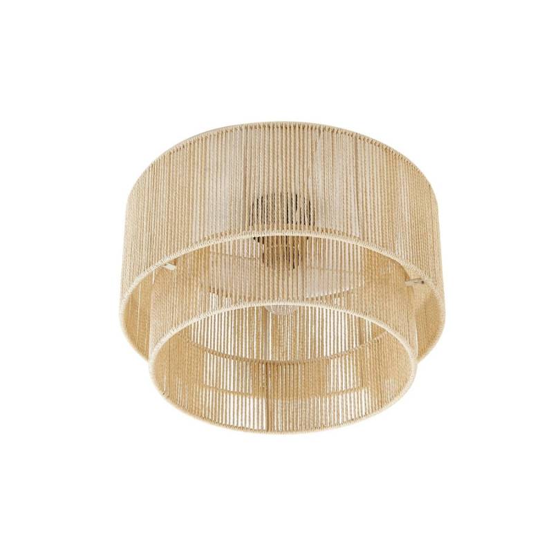 Lindby Deckenlampe Anuva 10030699 Landhaus Vintage Rustikal aus Papier 1-flammig E27 Wohnzimmerleuchte von LINDBY