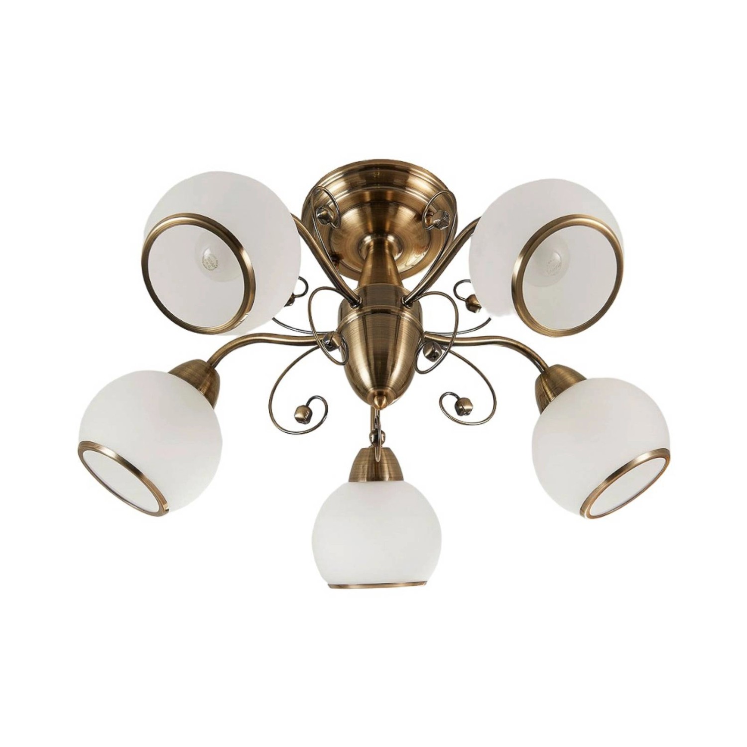 Lindby Deckenlampe Corentin 9620753 Retro Vintage Antik in Bronze aus Glas 5-flammig E14 Wohnzimmerleuchte Lindby Deckenlampe Corentin 9620753 Retro Vintage Antik in Bronze aus Glas 5-flammig E14 Wohnzimmerleuchte von LINDBY
