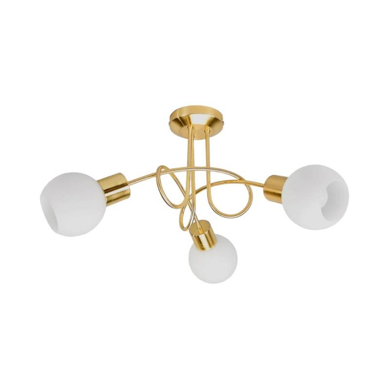 Lindby Deckenlampe Elaina 9620030 Modern in Gold Messing aus Metall 3-flammig E14 Wohnzimmerleuchte von LINDBY
