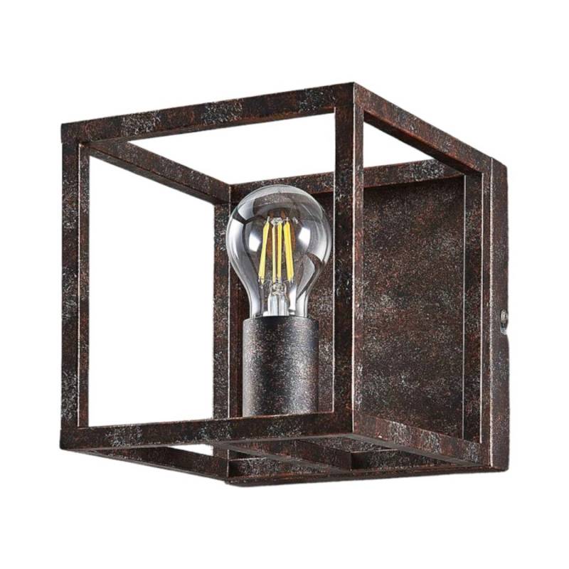 Lindby Deckenlampe Emin 9621504 Landhaus Vintage Rustikal in Braun aus Metall 1-flammig E27 Wohnzimmerleuchte von LINDBY