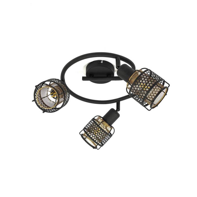 Lindby Deckenlampe Eudoria 10010497 Modern in Schwarz aus Metall 3-flammig E14 Wohnzimmerleuchte von LINDBY