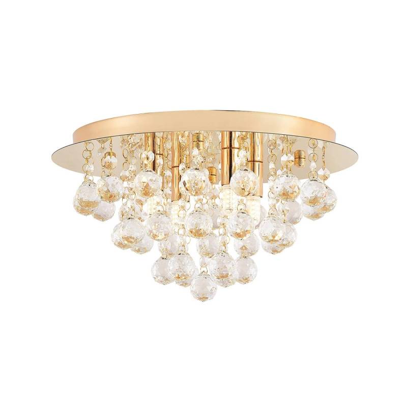 Lindby Deckenlampe Gillion 9626871 Design Modern in Gold Messing aus Kristall 4-flammig G9 Wohnzimmerleuchte Lindby Deckenlampe Gillion 9626871 Design Modern in Gold Messing aus Kristall 4-flammig G9 Wohnzimmerleuchte von LINDBY